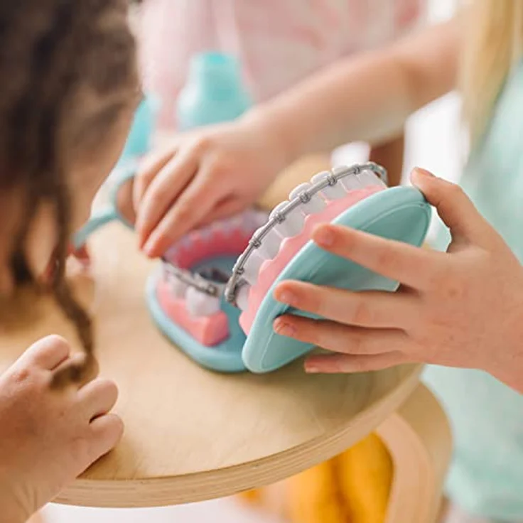 Melissa & Doug Zahnarzt Spielzeug Set für Kinder, Zahnarzt Spielzeug für Kinder, Lernspielzeug für Jungen ab 3 Jahren, Kinderzahnarzt-Spielset, Montessori Kinderspielzeug ab 3 Jahren – Bild 6