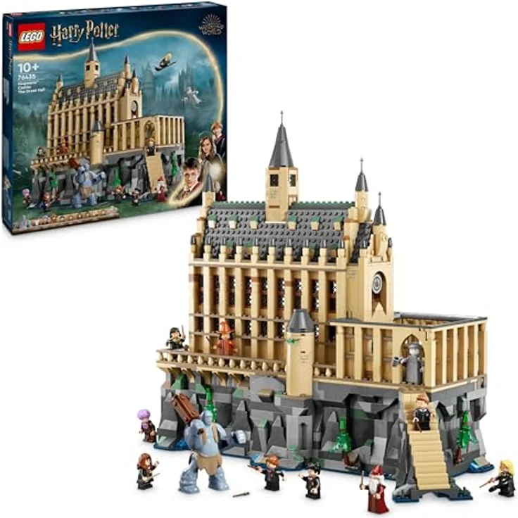 LEGO Harry Potter Schloss Hogwarts: Die Große Halle, Zauberer-Spielzeug zum Sammeln, mit 11 Minifiguren inklusive Hermine Granger, magisches Geschenk für Jungen und Mädchen, 76435 – Bild 1