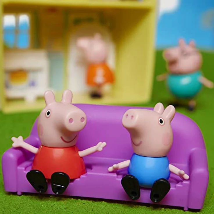 Peppa Pig Peppa’s Adventures Peppas Haus, Komboset mit Spielset, Auto mit Geräuschen, 4 Figuren und 6 Accessoires, ab 3 Jahren – Bild 7