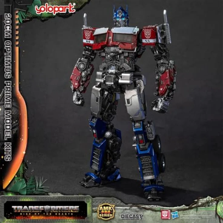 YOLOPARK Transformers: Rise of the Beasts: Optimus Prime – Sammelfigur mit Metallic-Lackierung, dynamischem Pose-Modus und magnetischen LED-Lichtern – Bild 4
