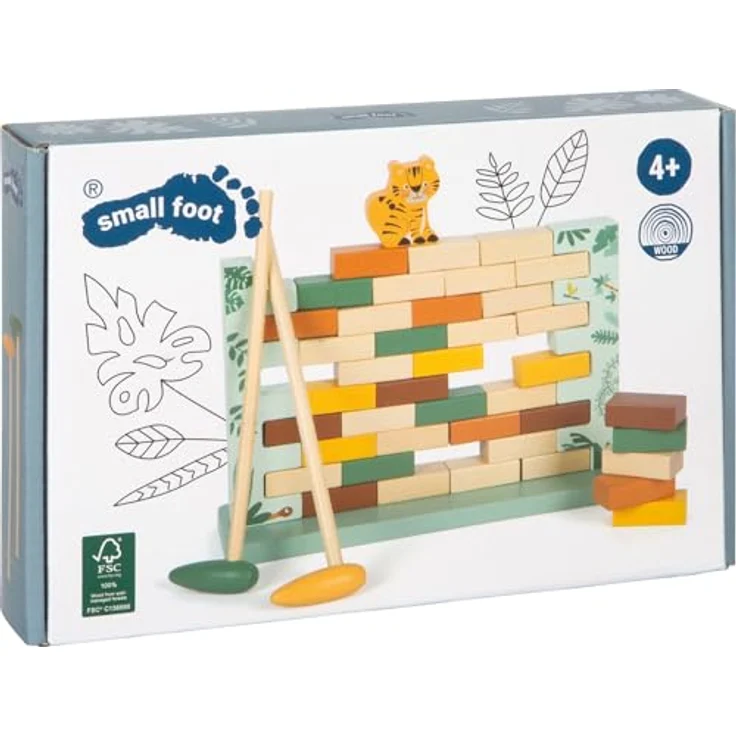 small foot Wackelmauer „Safari“, Geschicklichkeitsspiel aus Holz zur Förderung von Motorik und Konzentration, ab 4 Jahre – Bild 8