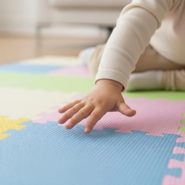 LittleTom Puzzlematte, 18 Teile bunte Baby Spielmatte, 30 x 30 cm Krabbelmatte für Kleinkinder – Bild 5