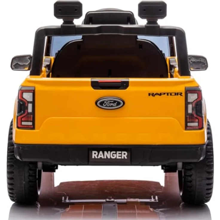 Sun Baby Ford Raptor Kinder Elektroauto, SUV Kinderfahrzeug mit 12V Akku, Fernbedienung, MP3 Sound und LED, gelb, geeignet für 3-6 Jahre – Bild 7