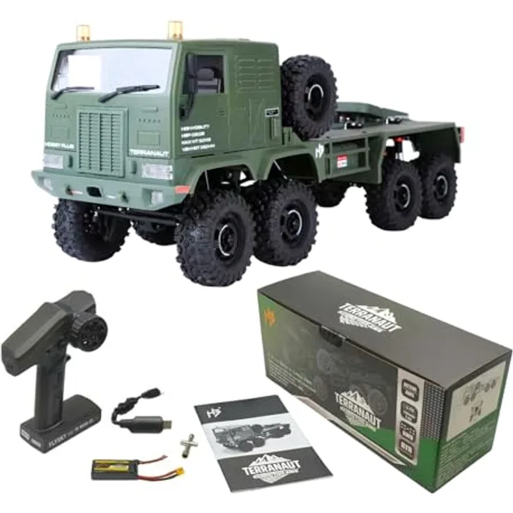 Helidirect HobbyPlus CR18P Terranaut 1/18 RC Crawler 8x8, aktives Allrad-Lenksystem, 2-Gang-Getriebe, Seilwinde, RTR