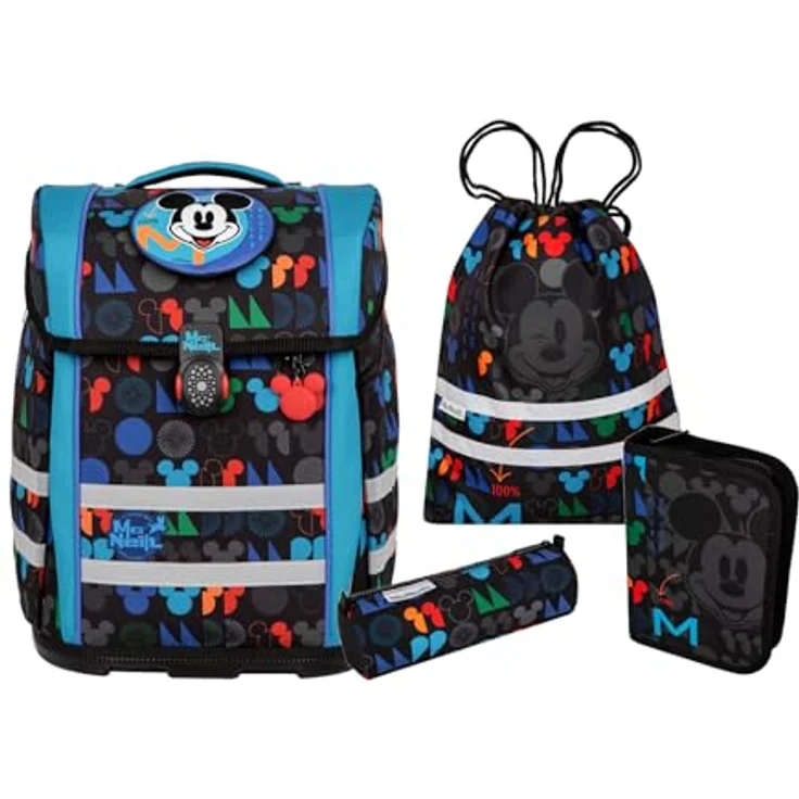 McNeill Schulranzen Perfecto (5-tlg), Polyester, atmungsaktive Rückenpolsterung, höhenverstellbare Gurte, 22 l Volumen – Bild 1
