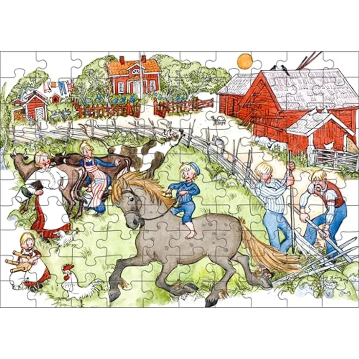 Oetinger 100 Teile Puzzle ab 6, Michel aus Lönneberga, Puzzle im Buch, Yellow, Bunt bebildert – Bild 3