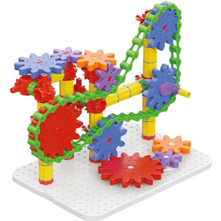 Quercetti Georello Tech Toolbox Bauspiel, Multicolor, Medium - Klemmbausteine für dreidimensionale Strukturen und Mechaniklernen – Bild 5