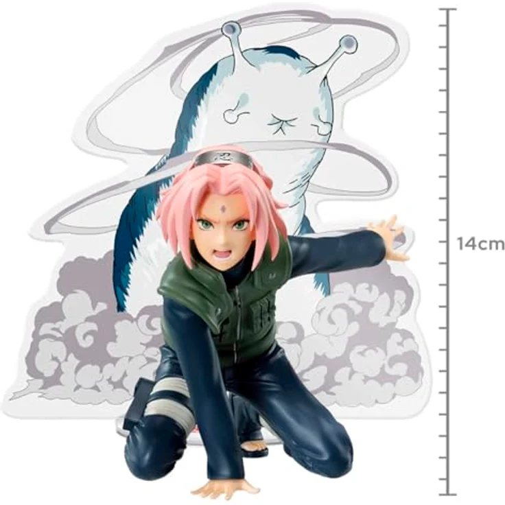 Banpresto NARUTO SHIPPUDEN - Haruno Sakura - PVC Sammelfigur, 9 cm, detailreiche Ausführung – Bild 3