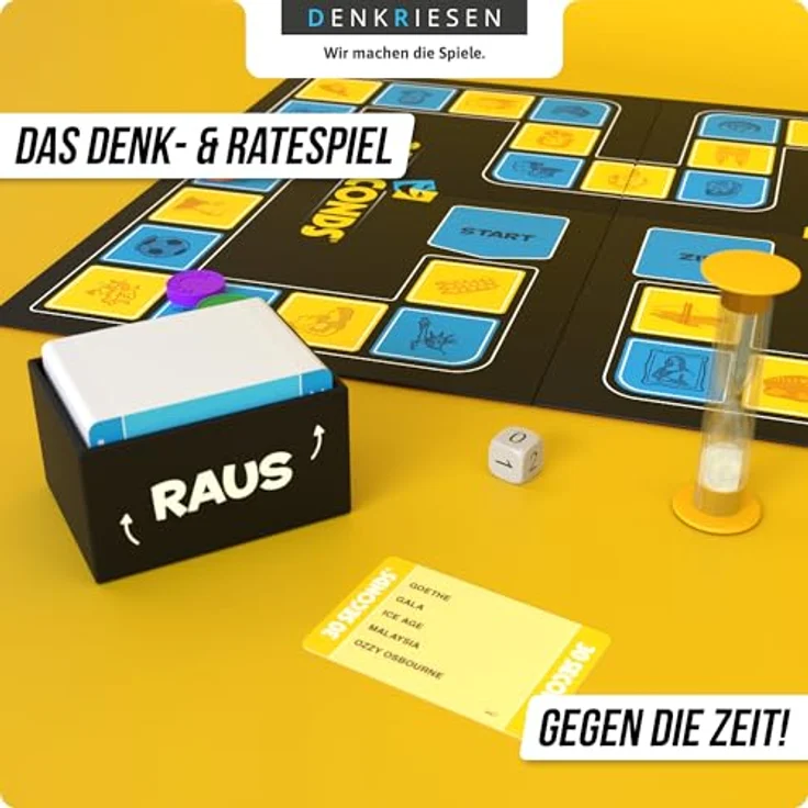 DENKRIESEN 30 Seconds® - Party- und Familienspiel ab 12 Jahren, 3+ Spieler, Bis zu 16 Spieler möglich - Deutsches Brettspiel mit 2400 Begriffen – Bild 4