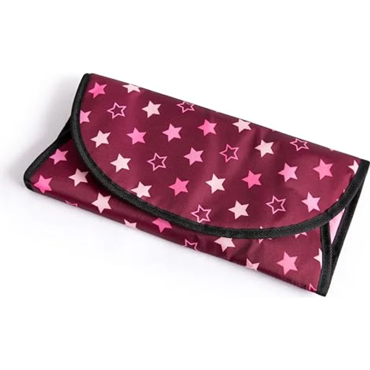 Bayer Design 69023AA Wickeltasche für Puppen, Winkelunterlage, Stoffwindel, Puppenzubehör, Tasche, modernes Design mit Einhornmotiv, verstellbarer Gurt, vielfältig nutzbar, inkl. Wickelunterlage und Stoffwindel, mehrfarbig – Bild 3