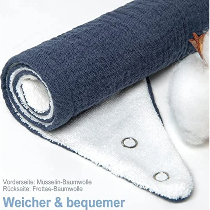 Lulu moon Lätzchen Baby Dreieckstuch Baby Musselin Halstuch Baby für Junge und Mädchen (6 Stück, Fluss) - Preisvergleich – Bild 3
