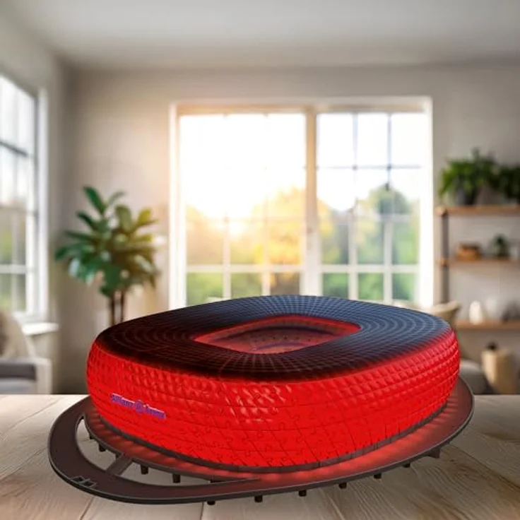 Ravensburger 3D Puzzle Iconics: Allianz Arena - detailgetreue Nachbildung mit LED-Licht, 216 Teile – Bild 6