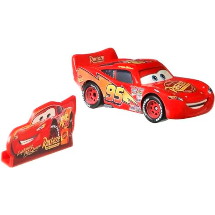 Auswahl Fahrzeuge Racing Style | Disney Cars | Die Cast 1:55 Auto | Mattel Lightning McQueen Rust-Eze Sign – Bild 6