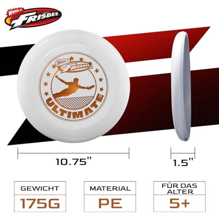 Wham-O Frisbee Ultimate 175g, Trainingsscheibe für Wettbewerb, 2er Pack – Bild 2