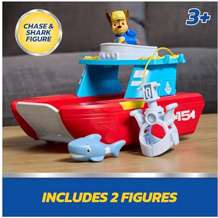 Paw Patrol PAW Sea Patroller, 23 cm Rettungsboot mit Chase Figur und Rettungs-Claw – Bild 3