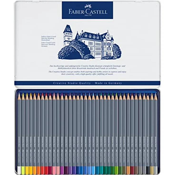 Faber-Castell 114636 - Aquarellstifte Goldfaber, 36-teiliges Buntstifte Set, bruchsicher, vollständig wasservermalbar – Bild 3