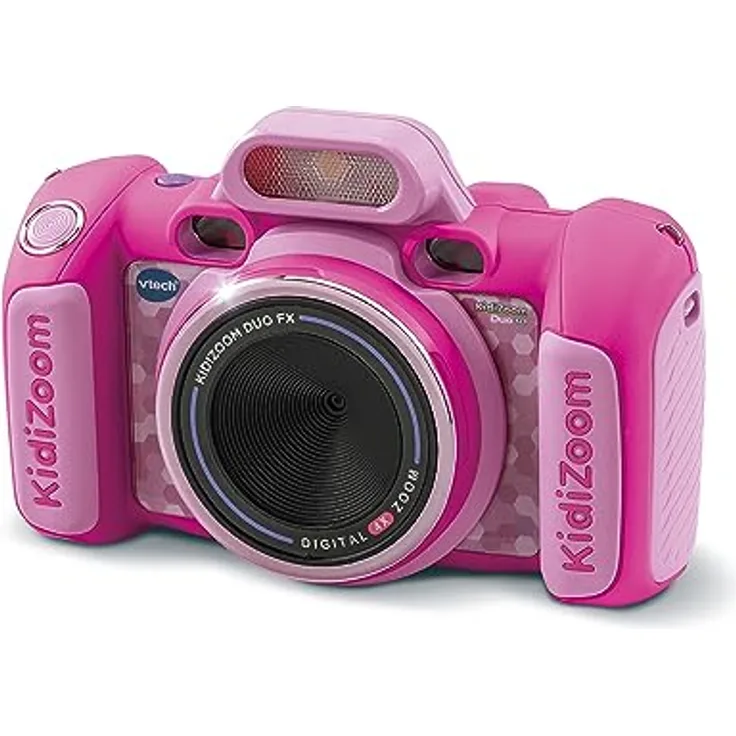 VTech KidiZoom Duo FX, Digitalkamera für Kinder, 8 MP, rosa, mit Comic-Studio, Farbdisplay und lustigen Effekten