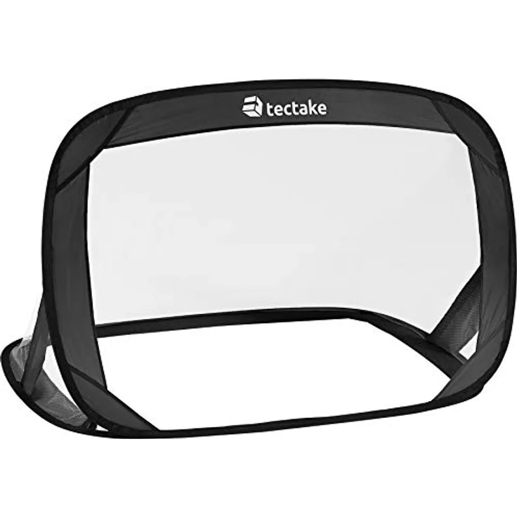 tectake 2er Set Fußballtore, Mini Pop-Up selbstentfaltend, für Kinder & Erwachsene, Tor für den Garten, inkl. Tragetasche (Schwarz | Nr. 403113) – Bild 2