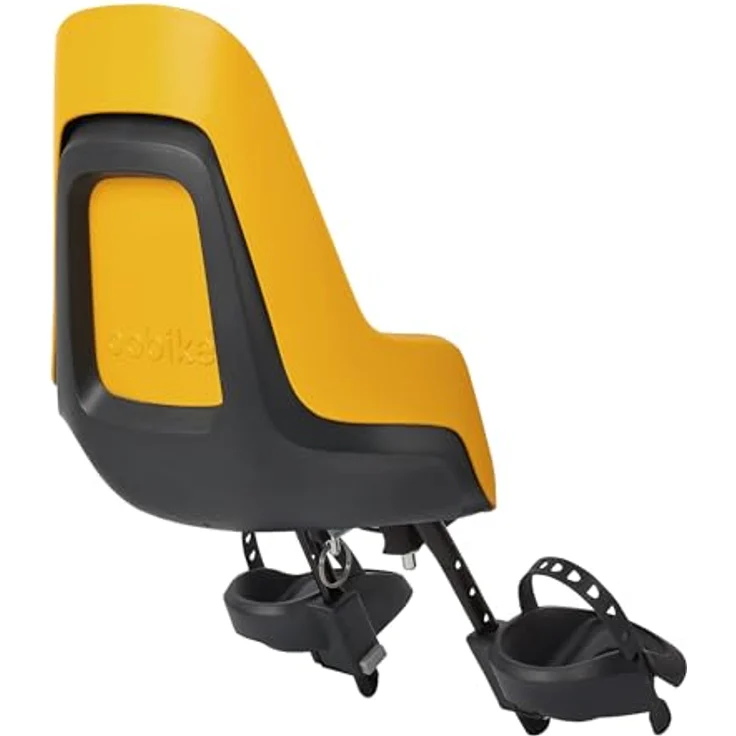 Bobike ONE MINI Vordersitz für Fahrräder (26"-29"), max. 15 kg, Steuerrohrbefestigung, Mighty Senf, mit Sicherheitsgurten und winddichter Schutzscheibe – Bild 3
