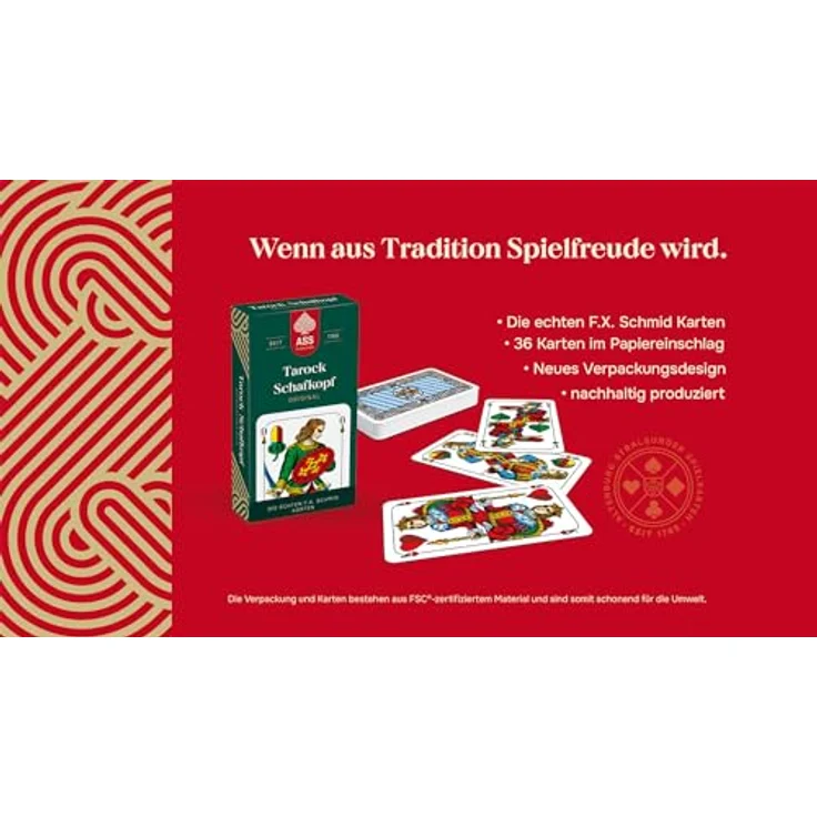 ASS Altenburger FSC Schafkopf/Tarock, Bayerisches Bild in Faltschachtel, Umweltfreundliches Kartenspiel ohne Plastik – Bild 5