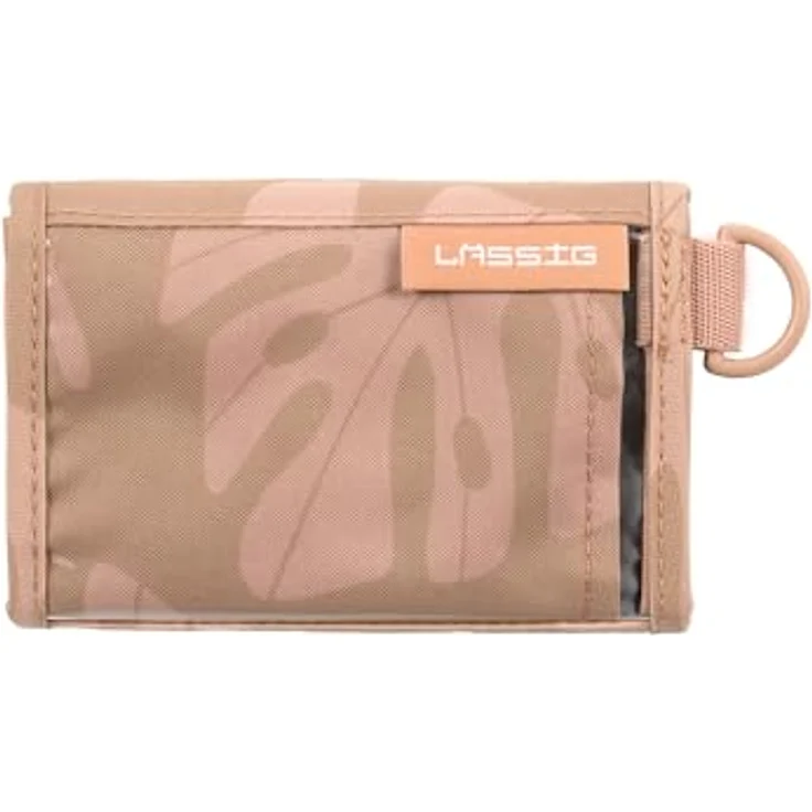 LÄSSIG BOLD Kinder Geldbeutel mit Klettverschluss und transparenten Sichtfenster, School Wallet Bold Leaves, caramel – Bild 2