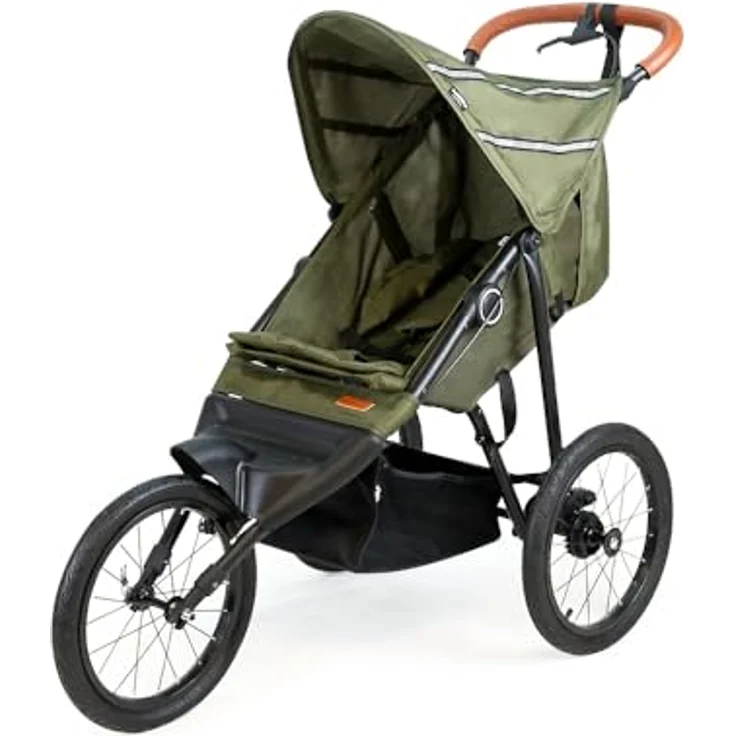 Babytrold Jogger Kinderwagen, mit großen Lufträdern, Handbremse und zusammenklappbar, grau – Bild 2