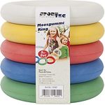 Sport-Tec Moosgummiring Wurfring Ring Moosgummi Motorik Übungen Ø 17 cm, 5er Set