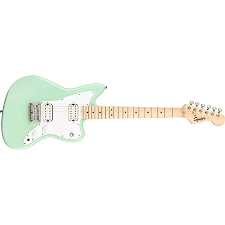Fender Squier Mini Jazzmaster HH, kindergitarre/reisgitaar in Surf Green mit C-Hals und Humbucker-Tonabnehmern – Bild 1