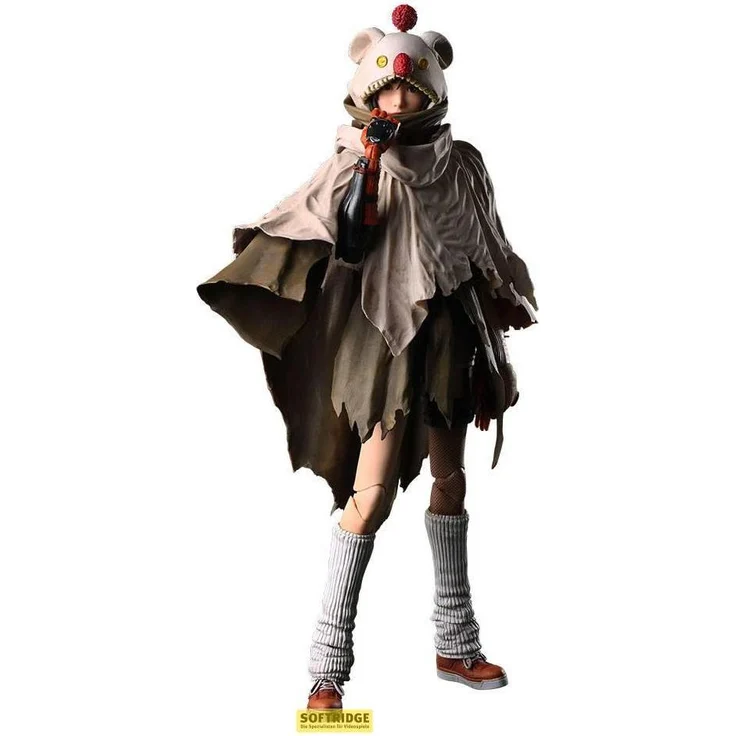 Square Enix Final Fantasy VII Remake Play Arts Kai Figur Yuffie Kisaragi, 26 cm, mit Wurfstern und abnehmbarer Kapuze