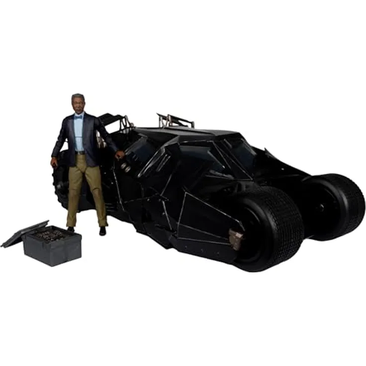 McFarlane DC Multiverse Tumbler Fahrzeug mit Lucius Fox, Modell aus "The Dark Knight", Gold Label Edition