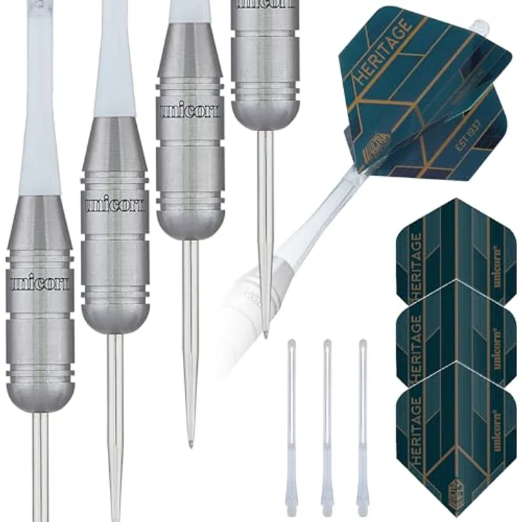 Unicorn Heritage Range Zippy 1981 Dartpfeile Set, blaugrün, 25 g - Langlebig und Design, Einfache Handhabung, Gutes Preis-Leistungs-Verhältnis