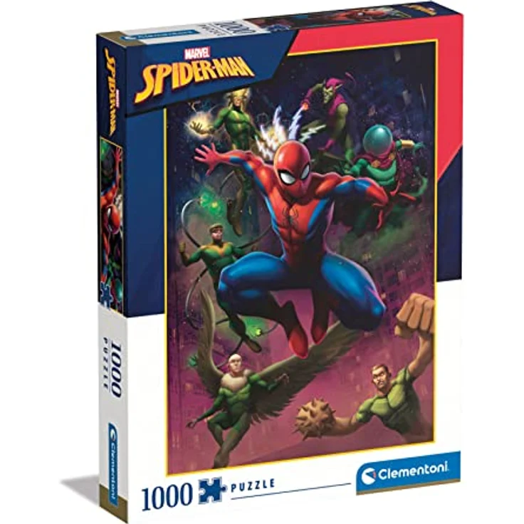 Clementoni 39742 Puzzle Spiderman Illustrated, 1000 Teile, Umweltfreundliches Material, Made in Italy – Bild 1