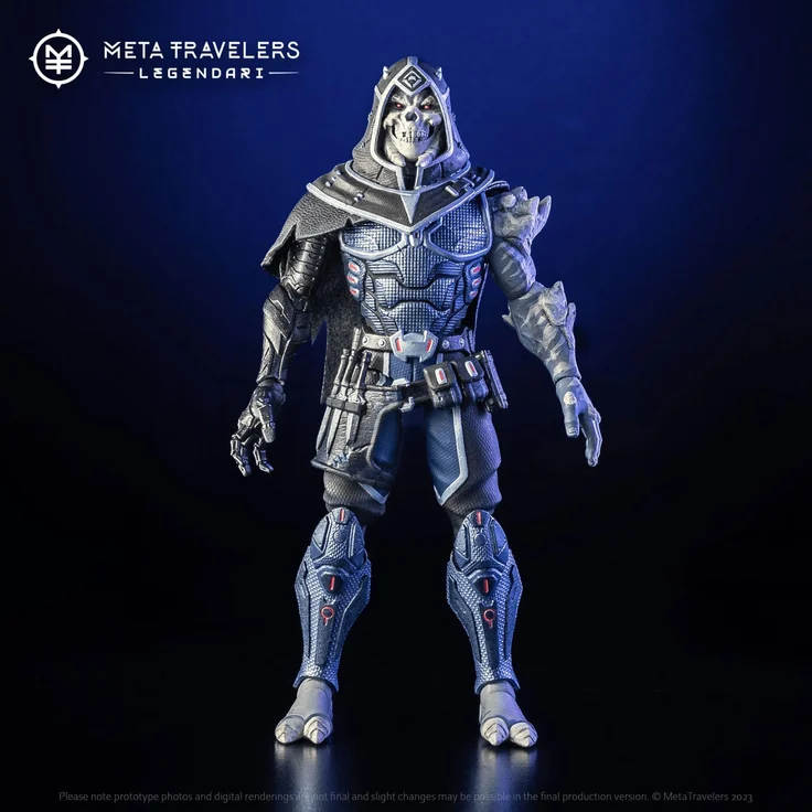 MetaTravelers Legendari Actionfigur 1/10 Voidwalker, detailreiche 18 cm Figur mit Zubehör und Austauschteilen