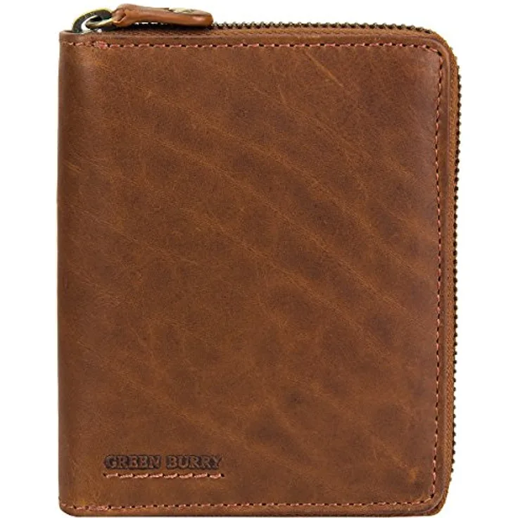 Greenburry Oily Tumbled Geldbörse Cognac