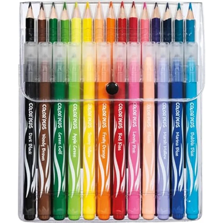Maped M897412 - Kombipack Color Peps Jungle, 12 Filzstifte, 15 Buntstifte, mit weicher, bruchfester Mine – Bild 2