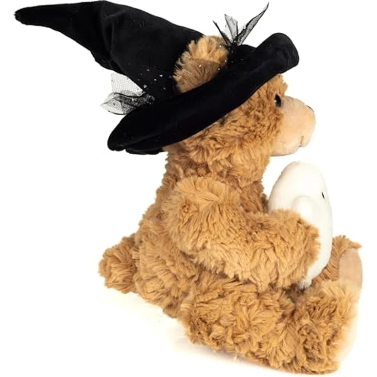 Teddy Hermann® Halloween Teddy mit Gespenst, 20 cm, weiches hellbraunes Plüschfell, kindgerechtes Design – Bild 2