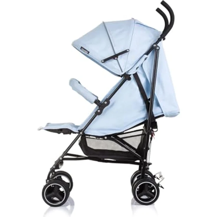 Chipolino Kinder-Buggy Kinderwagen Milano, Rückenlehne verstellbar, faltbar, klassischer Stahlrahmen, in Grau – Bild 5
