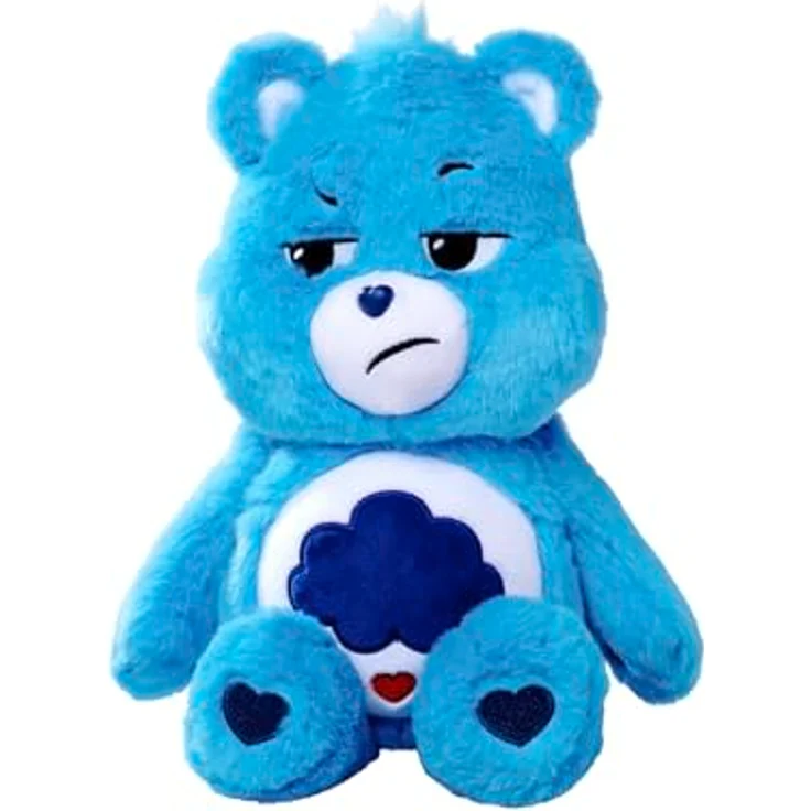 Simba 6305878004 - Glücksbärchi, Brummbärchi, 35cm, Care Bears Plüschfigur, blau - Robuste Konstruktion, Flexible Gestaltung – Bild 1