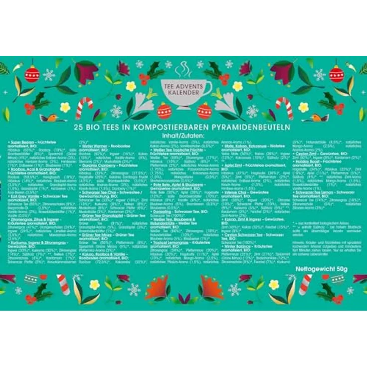 English Tea Shop ETS - BIO Tee Adventskalender "Christmas Vibes only", 24 erntefrische Tees in edlem Design, 25 Pyramidenbeutel – Bild 9