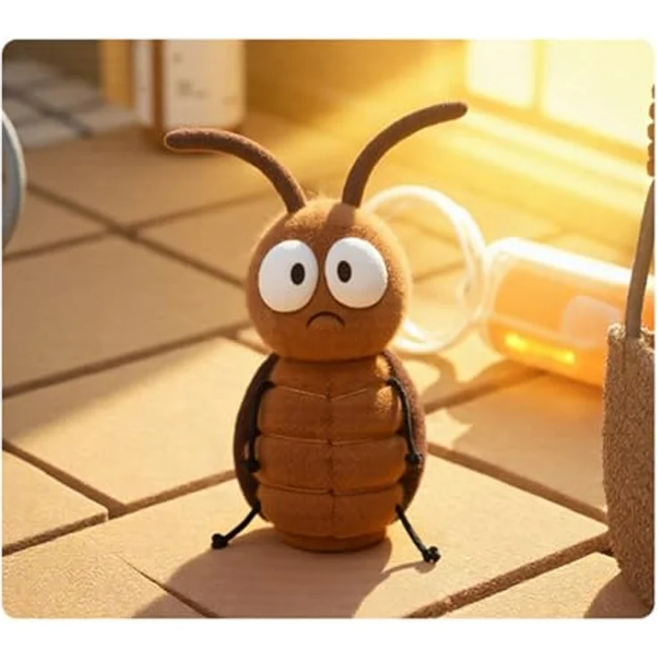 Herfair Kakerlaken Kuscheltier Klein, Weiches Insekten Plüschtier aus hochwertigem Material, Kawaii Deko Geschenk für Mädchen und Jungen – Bild 4
