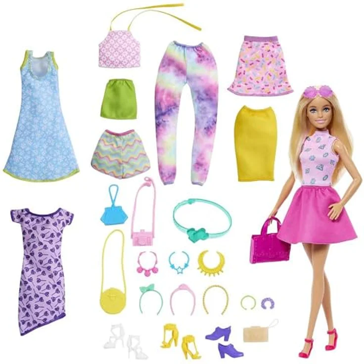 Mattel GmbH Anziehpuppe Barbie Modepuppe mit 25-tlg. Mix-and-Match Moden & Accessoires, für kreative Spielwelten ab 3 Jahren – Bild 2