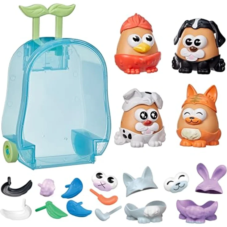 Mr. Potato Head Potato Head Tierische Knollen Spielzeugset, 31 Teile mit 4 Kartoffelkörpern für kreative Tierkreationen, geeignet für Kleinkinder ab 2 Jahren – Bild 1