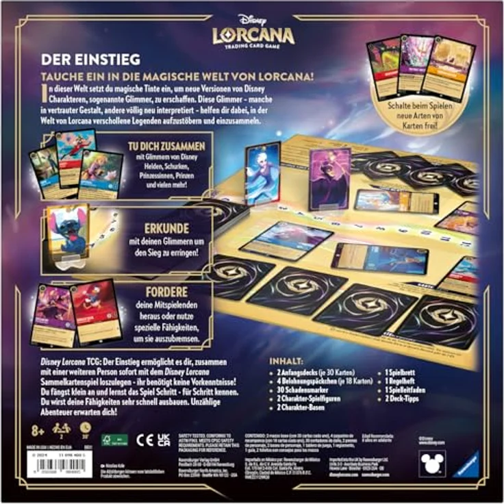 Ravensburger Disney Lorcana Trading Card Game: Der Einstieg (Deutsch) - Ideales Geschenk für Spieler und Fans, inklusive exklusiver Spielinhalte – Bild 3