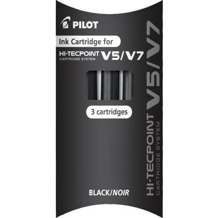 Pilot Pen Füllhalter Nachfüllpatrone für Hi-Tecpoint, 3 Stück, schwarz – Bild 2