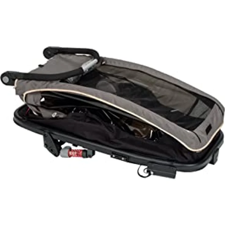 XLC Kinderanhänger MONO S BSC09, Fahrradhundeanhänger mit innovativem Faltsystem, inkl. BuggyRad und verstellbarem Schiebebügel, blau – Bild 5