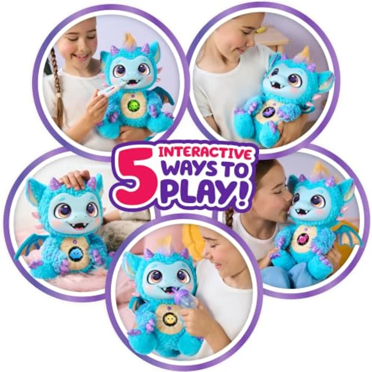 Little Live Pets My Magical Dragon – Skye, interaktives Plüschtier mit über 60 Geräuschen und Reaktionen, 26,8 cm, 5 Spieloptionen und Zubehör zum Pflegen, ab 4 Jahren – Bild 2