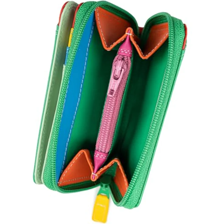 Mywalit Small Wallet, Kinderportemonnaie aus 100% Leder, 10 cm x 8 cm x 3 cm, grün – Bild 4
