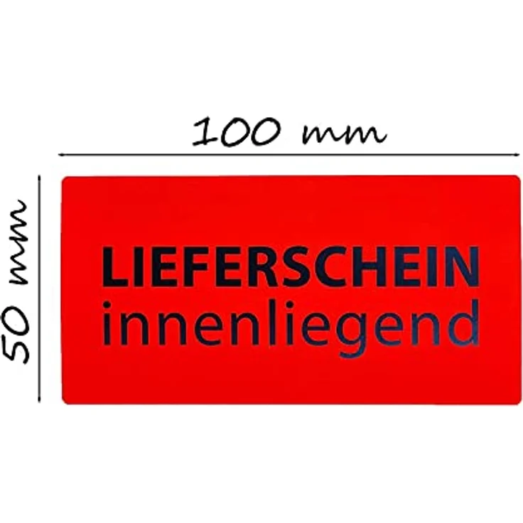 varivendo 50 Aufkleber Etikett Versandaufkleber, rot, für Lieferschein innenliegend, Größe 10 x 5 cm – Bild 4