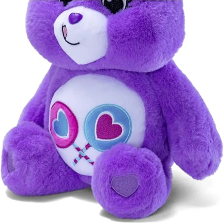 SIMBA Kuscheltier Care Bears Teile Gern Bärchi,35 cm, Lila mit zwei Lollis auf dem Bauch – Bild 4