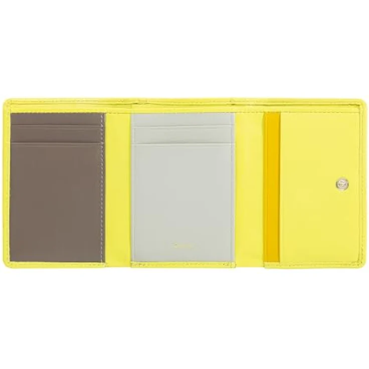 DuDu Corsica Geldbörse RFID Schutz aus 100% Leder, 11 cm, citrongelb – Bild 3